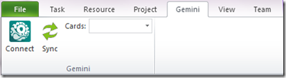 MS Project Gemini Tab